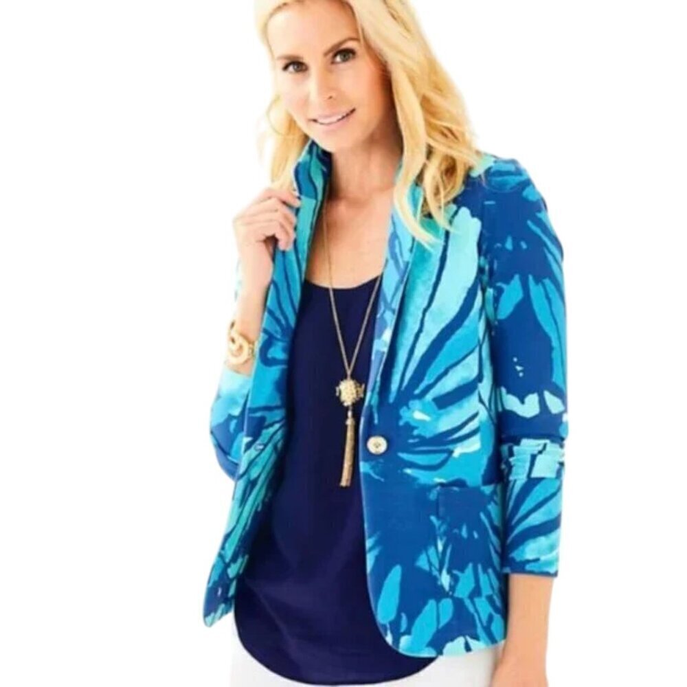 Lilly Pulitzer Tess Blazer Get Inky Blue Jacket